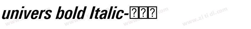 univers bold Italic字体转换